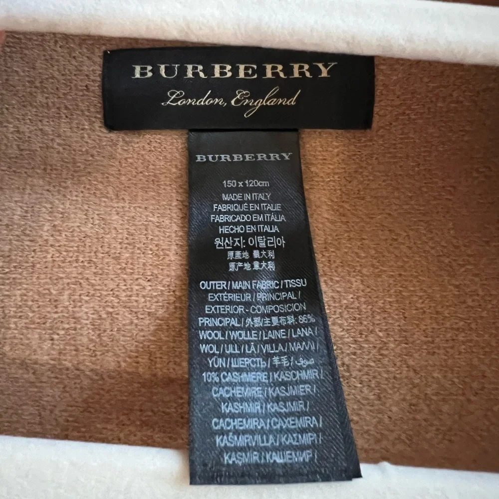 Burberry 100% Authentic Tan Open-Front Poncho wool cape - Picture 3 of 6